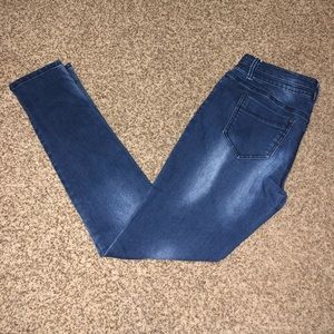 Dark Wash Skinny Jeans, jegging like material